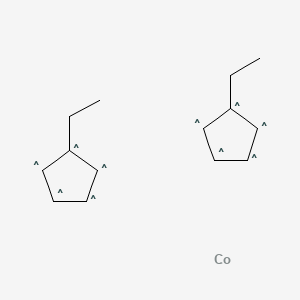 molecular formula C14H18Co B12058937 Bis(ethylcyclopentadienyl)cobalt(II), packaged for use in deposition systems 