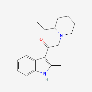 molecular formula C18H24N2O B1205896 2-(2-ethyl-1-piperidinyl)-1-(2-methyl-1H-indol-3-yl)ethanone 