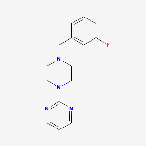 2-[4-[(3-Fluorophenyl)methyl]-1-piperazinyl]pyrimidine