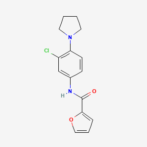 N-[3-chloro-4-(1-pyrrolidinyl)phenyl]-2-furancarboxamide