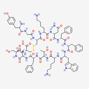 molecular formula C82H108N18O20S2 B12059030 Tyr-gly-cys-lys-asn-phe-phe-trp-lys-thr-phe-thr-ser-cys 