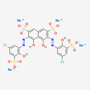 molecular formula C22H10Cl2N4Na4O16S4 B12059037 Sulfochlorophenol S sodium calcium salt 