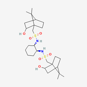 molecular formula C26H46N2O6S2 B12059076 N,N'-(1S,2S)-(+)-1,2-cyclohexanediylbis[2-hydroxy-7,7-dimethyl-bicyclo[2.2.1]heptane-1-methanesulfonamide] 
