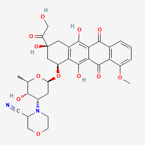 molecular formula C32H34N2O12 B1205910 3'-Deamino-3'-(3-cyanomorpholin-4-yl)doxorubicin CAS No. 89196-08-7