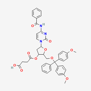 molecular formula C41H39N3O10 B12059124 4-[5-(4-benzamido-2-oxopyrimidin-1-yl)-2-[[bis(4-methoxyphenyl)-phenylmethoxy]methyl]oxolan-3-yl]oxy-4-oxobutanoic acid 