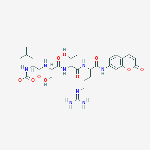 molecular formula C34H52N8O10 B12059255 Boc-leu-ser-thr-arg-mca 