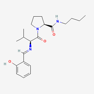 molecular formula C21H31N3O3 B12059259 (S)-N-Butyl-1-[(S)-2-((E)-2-hydroxybenzylideneamino)-3-methylbutanoyl]pyrrolidine-2-carboxamide 