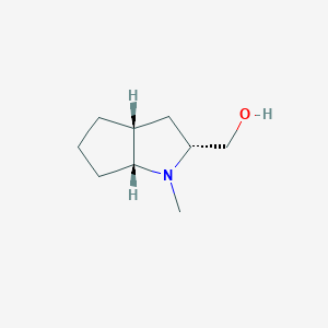 molecular formula C9H17NO B120593 ((2R,3AR,6aR)-1-methyloctahydrocyclopenta[b]pyrrol-2-yl)methanol CAS No. 156366-59-5