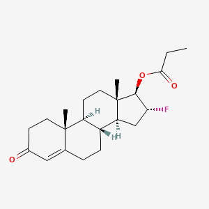 molecular formula C22H32O3 B1205931 16alpha-Fluoro-17beta-hydroxyandrost-4-en-3-one propionate CAS No. 35271-40-0