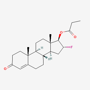 16alpha-Fluoro-17beta-hydroxyandrost-4-en-3-one propionate