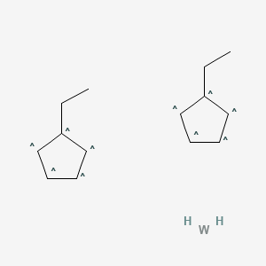 molecular formula C14H20W B12059326 Bis(ethylcyclopentadienyl)tungsten(IV) dihydride, 95% 