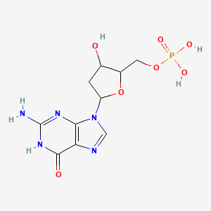 molecular formula C10H14N5O7P B12059408 [5-(2-amino-6-oxo-3H-purin-9-yl)-3-hydroxyoxolan-2-yl]methyl dihydrogen phosphate 