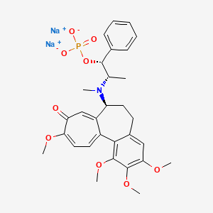 molecular formula C30H34NNa2O9P B1205949 Colchiceineamide-L-ephedrine phosphate CAS No. 76109-92-7