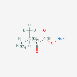 molecular formula C5H7NaO3 B12059494 Sodium 3-methyl-2-oxobutanoate-13C4,d4 