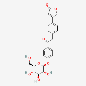 molecular formula C24H24O9 B1205956 Lactonic deoxybenzoin glucoside CAS No. 37636-71-8