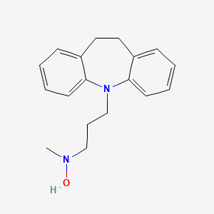 molecular formula C18H22N2O B1205959 N-[3-(5,6-dihydrobenzo[b][1]benzazepin-11-yl)propyl]-N-methylhydroxylamine CAS No. 5227-91-8