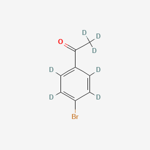 molecular formula C8H7BrO B12059633 1-(4-bromo-2,3,5,6-tetradeuteriophenyl)-2,2,2-trideuterioethanone 