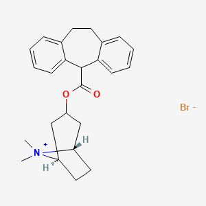 10,11-Dihydro-5H-dibenzo(a,d)cycloheptene-5-carboxylic acid tropine ester methobromide
