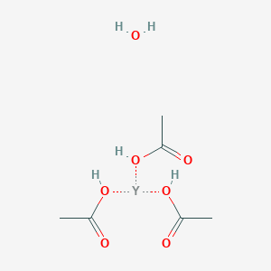 molecular formula C6H14O7Y B12059687 acetic acid;yttrium;hydrate 