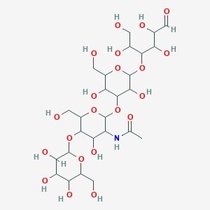 molecular formula C26H45NO21 B12059783 N-[2-[3,5-dihydroxy-2-(hydroxymethyl)-6-(1,2,4,5-tetrahydroxy-6-oxohexan-3-yl)oxyoxan-4-yl]oxy-4-hydroxy-6-(hydroxymethyl)-5-[3,4,5-trihydroxy-6-(hydroxymethyl)oxan-2-yl]oxyoxan-3-yl]acetamide 