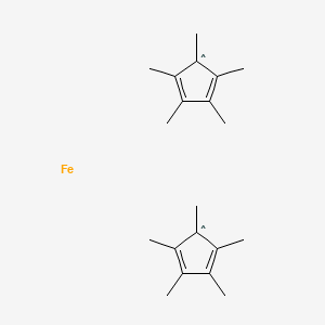molecular formula C20H30Fe B12059795 Bis(pentamethylcyclopentadienyl)iron(II), 97% 