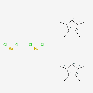 molecular formula C20H30Cl4Ru2 B12059825 Dichloro(pentamethylcyclopentadienyl)ruthenium(III)polymer 