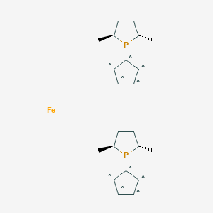 molecular formula C22H32FeP2 B12059846 1,1'-Bis[(2S,5S)-2,5-dimethylphospholano]ferrocene 
