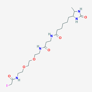 molecular formula C21H38IN5O6 B12059884 N-(1-Iodo-2,13-dioxo-6,9-dioxa-3,12-diazapentadecan-15-yl)-6-(5-methyl-2-oxoimidazolidin-4-yl)hexanamide 