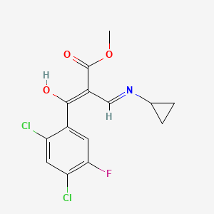 molecular formula C14H12Cl2FNO3 B12059899 Methyl 3-(cyclopropylamino)-2-(2,4-dichloro-5-fluorobenzoyl)acrylate 