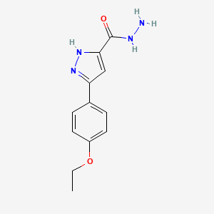 molecular formula C12H14N4O2 B1205992 3-(4-乙氧苯基)-1H-吡唑-5-甲酰肼 CAS No. 370096-69-8