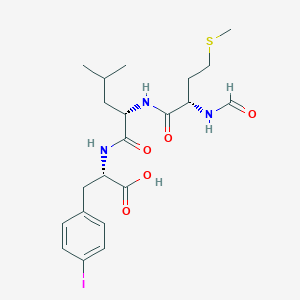 molecular formula C21H30IN3O5S B12059933 (2S)-2-[[(2S)-2-[[(2S)-2-formamido-4-methylsulfanylbutanoyl]amino]-4-methylpentanoyl]amino]-3-(4-iodophenyl)propanoic acid 