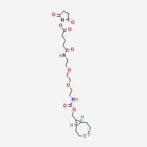 molecular formula C26H37N3O9 B12059976 endo-BCN-PEG2-amido-C6-NHS ester 