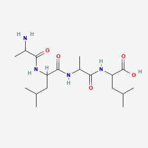 molecular formula C18H34N4O5 B12060016 2-[[2-[[2-[(2-Amino-1-oxopropyl)amino]-4-methyl-1-oxopentyl]amino]-1-oxopropyl]amino]-4-methylpentanoic acid 