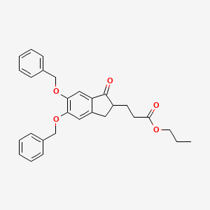 5,6-Bis(dibenzyloxy)-1-oxo-2-propyl-2-indanpropionic acid