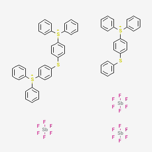 molecular formula C60H47F18S5Sb3 B12060075 Diphenyl[4-(phenylthio)phenyl]sulfonium S,S'-(Thiodi-4,1-phenylene)bis[S,S-diphenylsulfonium] Hexafluoroantimonate 