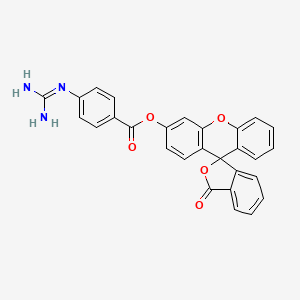3'-(4-Guanidinobenzoyloxy)spiro(isobenzofuran-1-(3H),9'-(9H)xanthen)-3-one