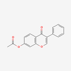 molecular formula C17H12O4 B1206027 4-oxo-3-phenyl-4H-chromen-7-yl acetate 