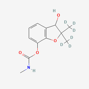 molecular formula C12H15NO4 B12060287 3-Hydroxy Carbofuran-d6 