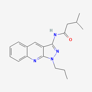 3-methyl-N-(1-propyl-3-pyrazolo[3,4-b]quinolinyl)butanamide