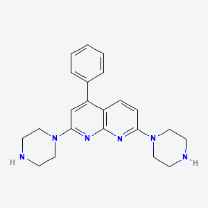 4-Phenyl-2,7-di(piperazin-1-yl)-1,8-naphthyridine