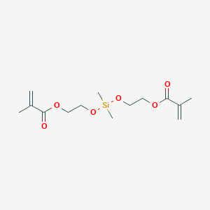 molecular formula C14H24O6Si B12060389 Dimethyl-di(methacroyloxy-1-ethoxy)silane 