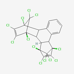 molecular formula C20H8Cl12 B12060406 (1S,4R,7S,16R)-1,4,5,6,7,16,17,18,19,19,20,20-dodecachlorohexacyclo[14.2.1.14,7.02,15.03,8.09,14]icosa-5,9,11,13,17-pentaene 