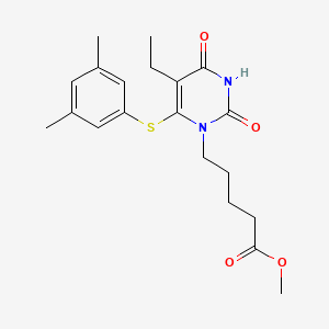 6-[(3,5-Dimethylphenyl)thio]-5-ethyl-1-[4-(methoxy-carbonyl)butyl]uracil