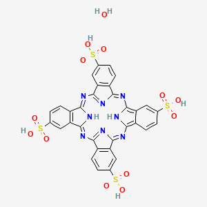 molecular formula C32H20N8O13S4 B12060475 11-Phthalocyaninesulfonic acid hydrate 