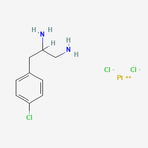 B1206055 3-(4-Chlorophenyl)propane-1,2-diamine;platinum(2+);dichloride CAS No. 105856-39-1