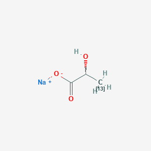 molecular formula C3H5NaO3 B12060621 sodium;(2R)-2-hydroxy(313C)propanoate 