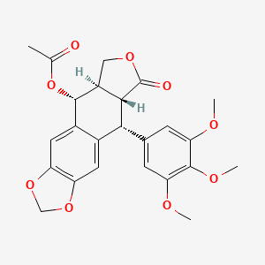 molecular formula C24H24O9 B1206064 Podophyllotoxin acetate CAS No. 1180-34-3