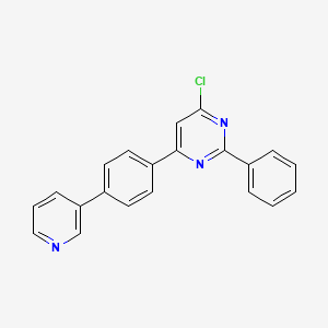 molecular formula C21H14ClN3 B12060642 4-Chloro-2-phenyl-6-(4-(pyridin-3-yl)phenyl)pyrimidine 
