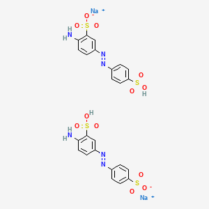 molecular formula C24H20N6Na2O12S4 B12060719 Benzenesulfonic acid, 2-amino-5-[(4-sulfophenyl)azo]-, monosodiumsalt 