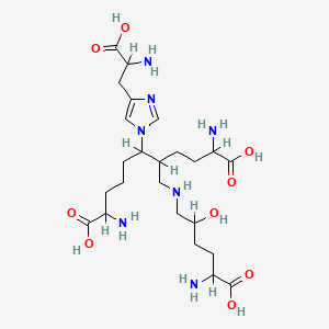 molecular formula C24H43N7O9 B1206075 Histidinohydroxymerodesmosine CAS No. 51773-61-6